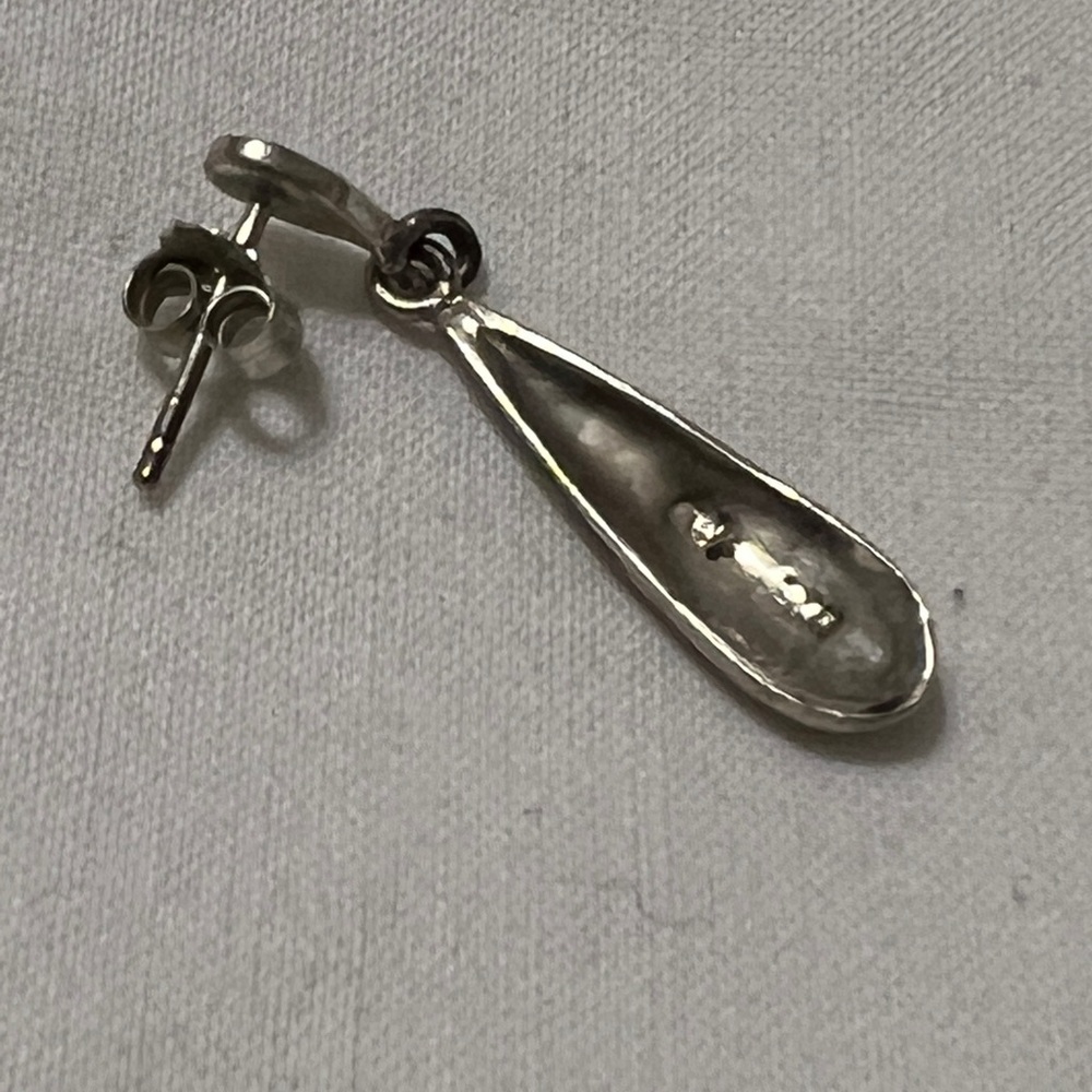EUC Sterling silver Marcasite drop earrings - Picture 3 of 3